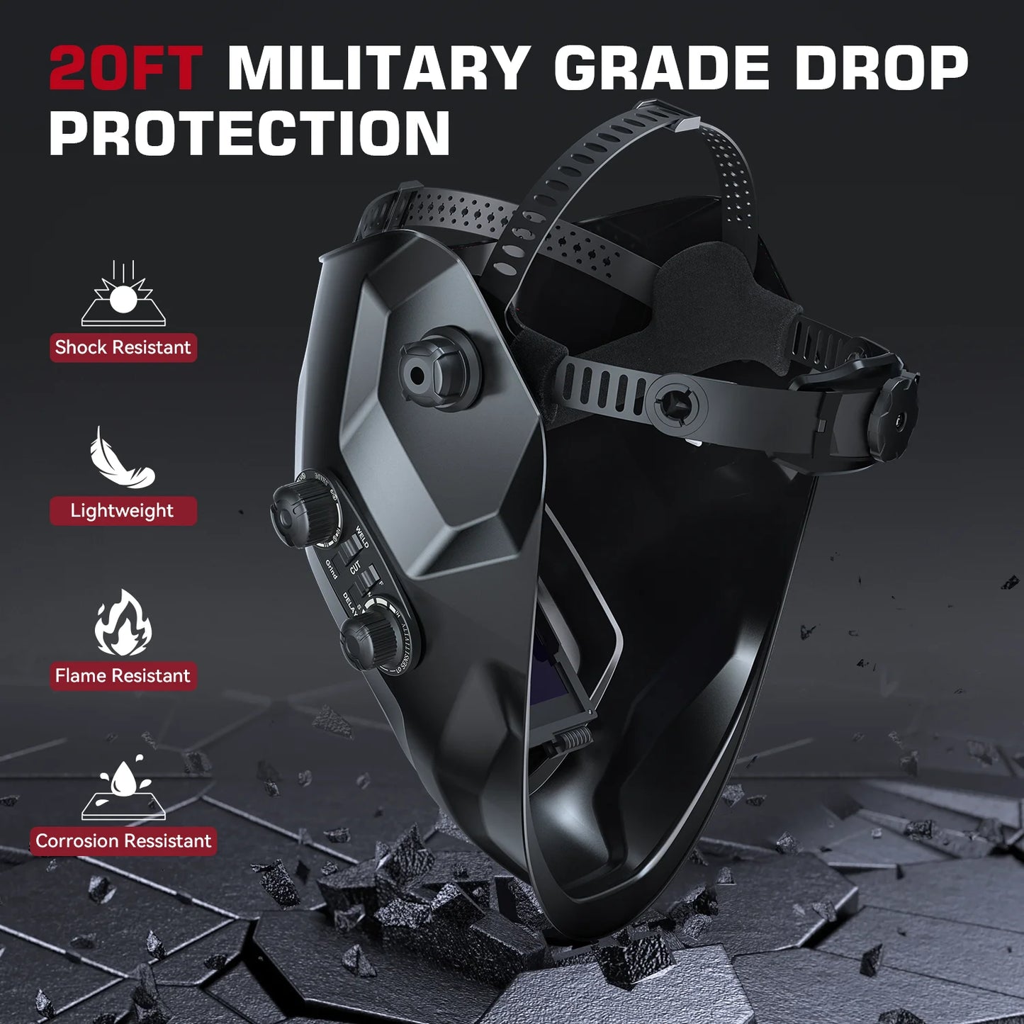 ARCCAPTAIN Welding Helmet Auto Darkening Welding Mask 4 Sensors Solar Cell Powered For TIG MIG ARC Welder