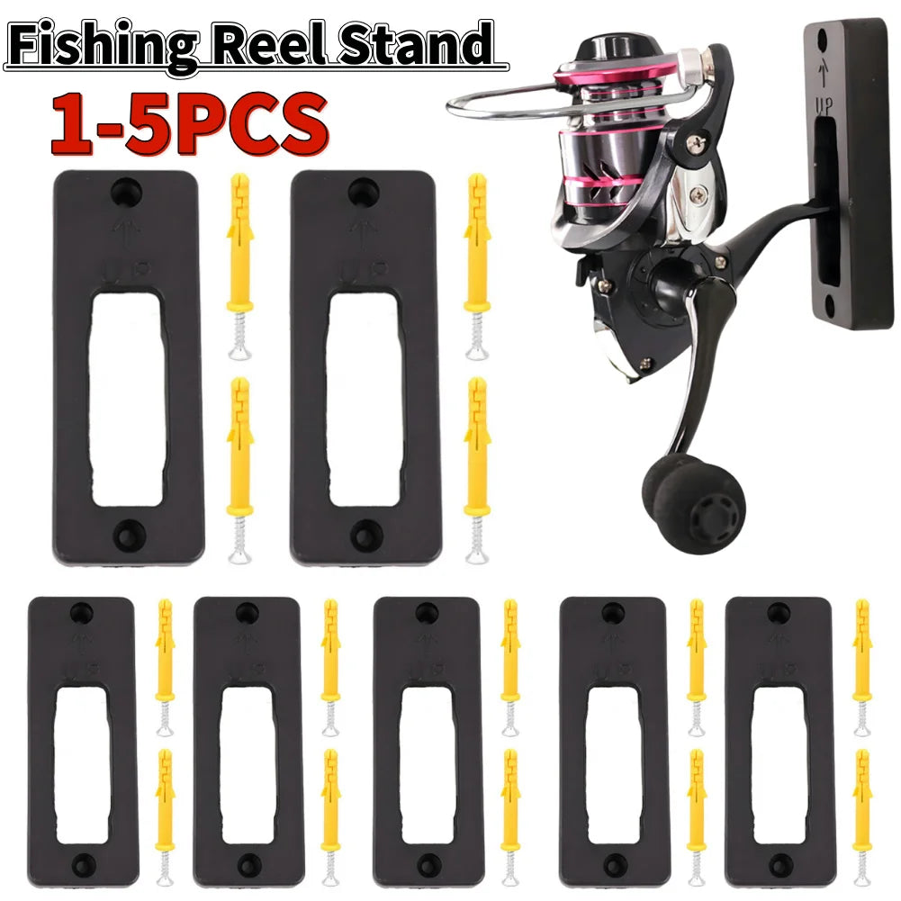 1-5PCS Space-Saving Fishing Reel Hanger Spinning Reel Organizers Holder Fishing Reel Wall Mount Rack