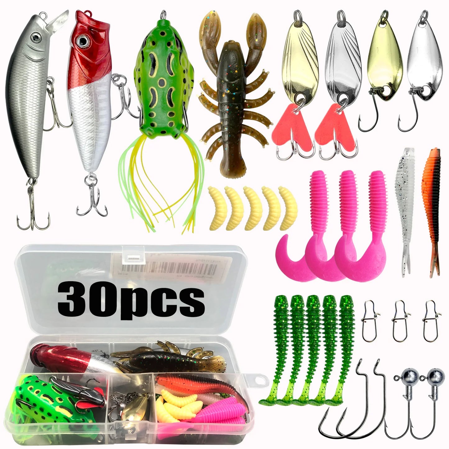 26/30/258/138/139pcs Multipacks Soft plastics/Hardbodies/Spoons