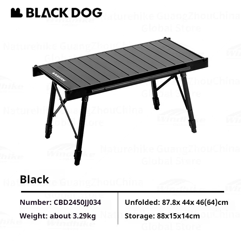 Naturehike Blackdog  Folding Aluminum Adjustable BBQ Table Lightweight Portable Outdoor