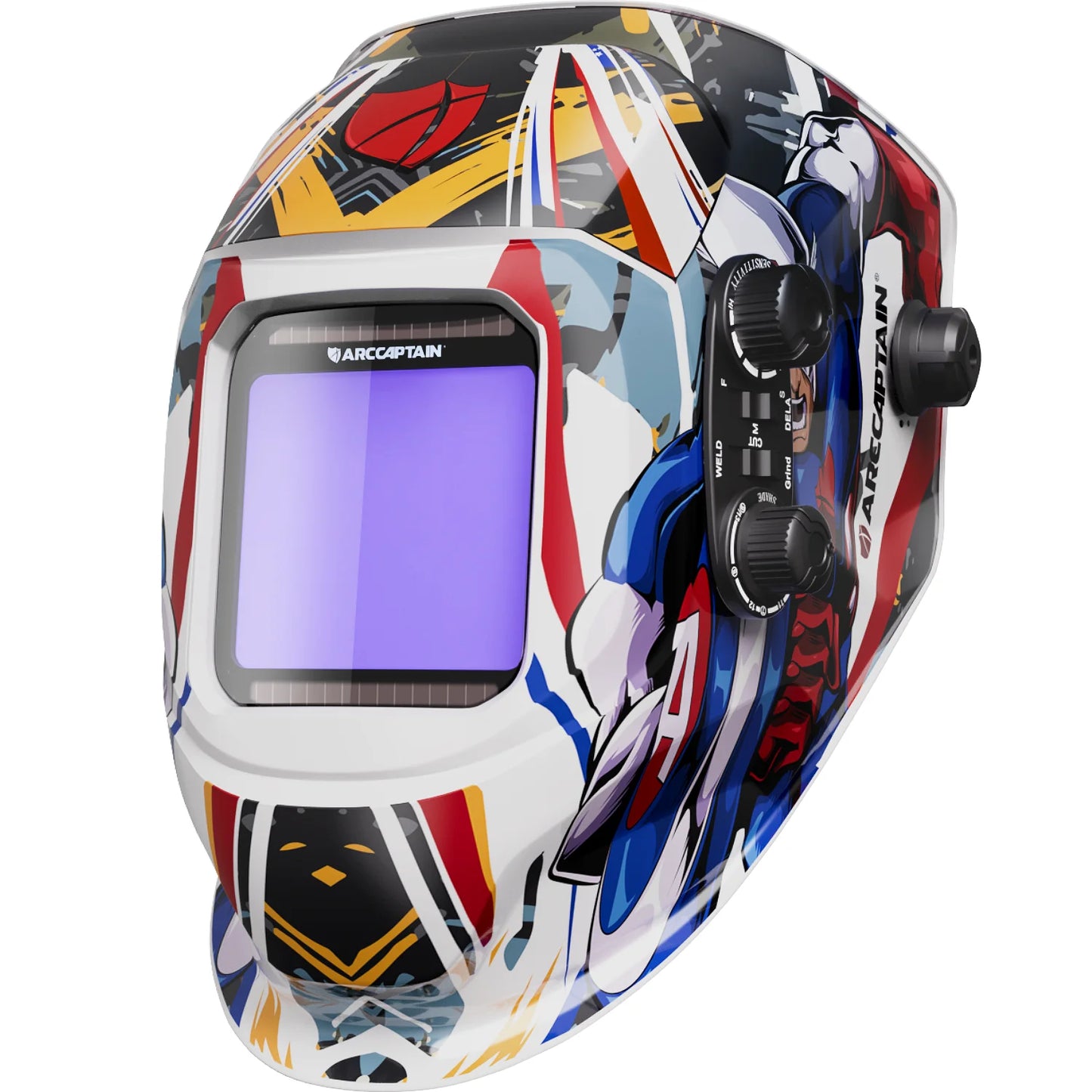 ARCCAPTAIN Welding Helmet Auto Darkening Welding Mask 4 Sensors Solar Cell Powered For TIG MIG ARC Welder