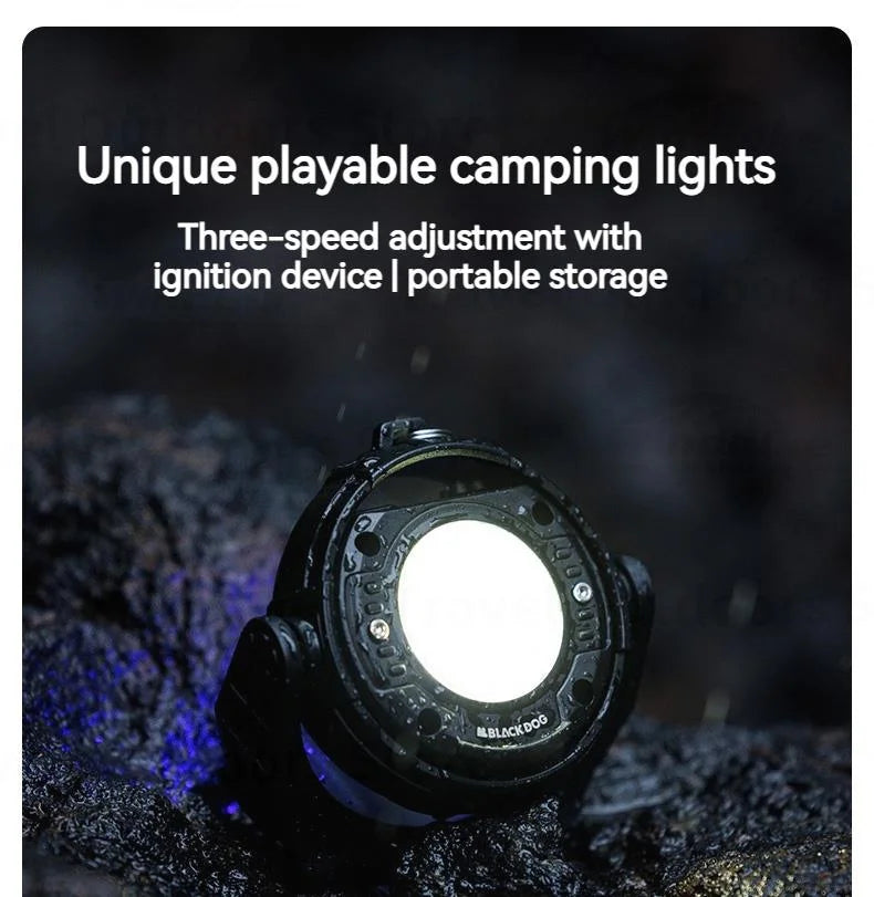 Naturehike Blackdog Camping Light Portable Type-C Rechargeable IPX3 Waterproof Life Emergency Light