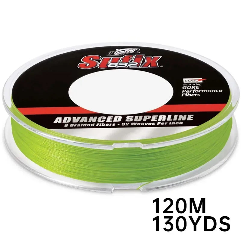 Sufix 832 Braided 8X braid Fishing Line 120M/250M