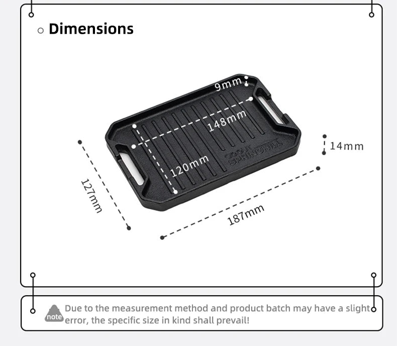 Mini Camping Grill Cast Iron Non-stick