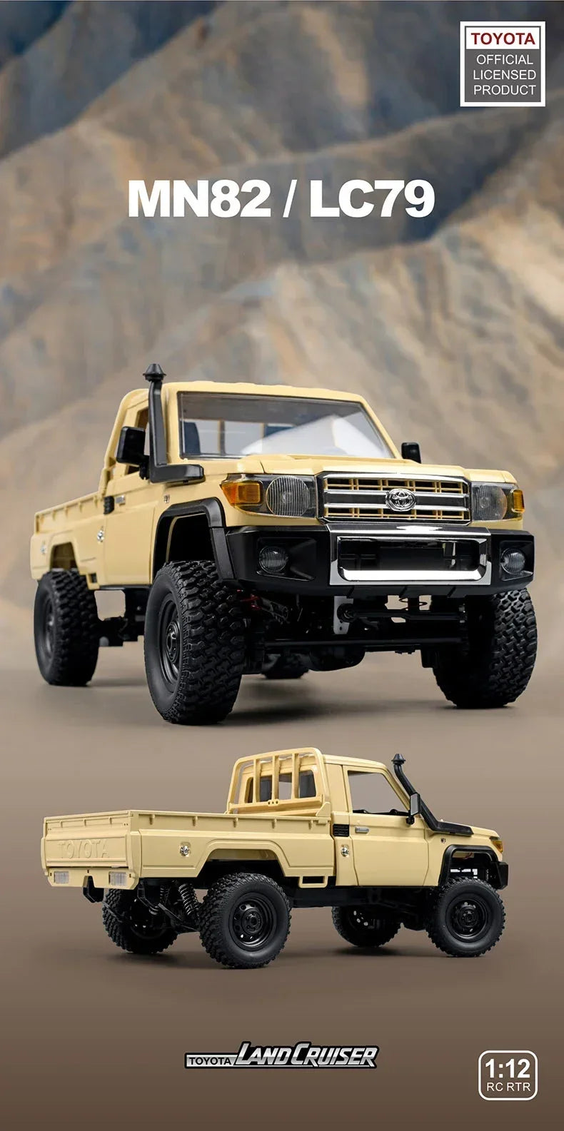 MN82S MN82 Pro Remote Controlled Climbing Off-road Vehicle 1:12 Full scale 4WD For Toyota LC79 Simulation RC Model Toy Rc Car