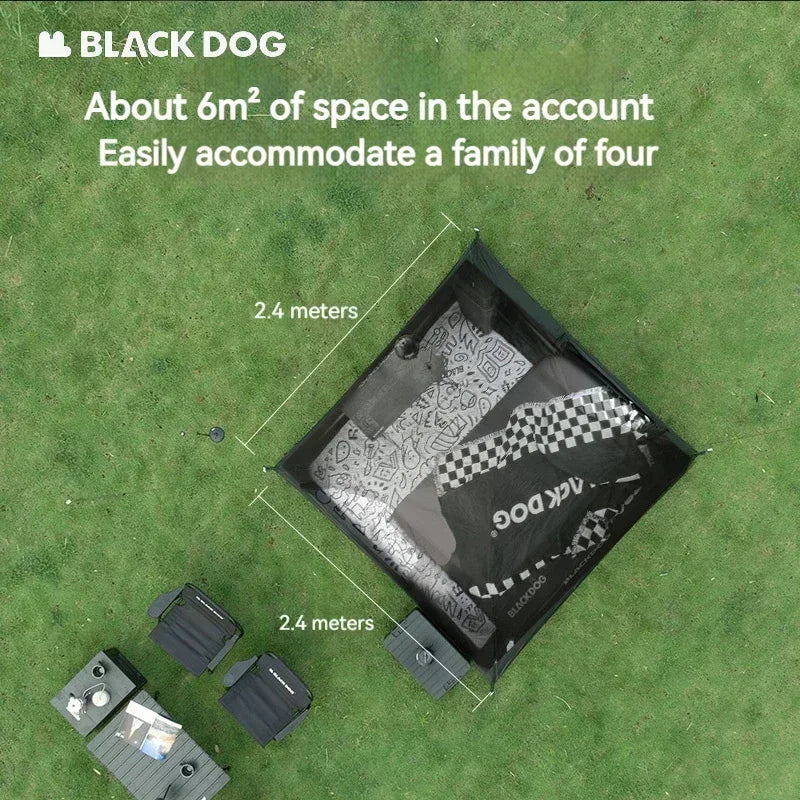 BLACK DOG 4-5people Waterproof Automatic One-touch Ultralight Portable Tent