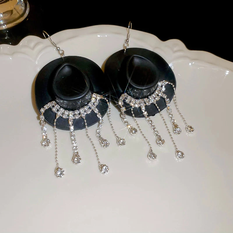 Cowboy Hat Earrings Western Style