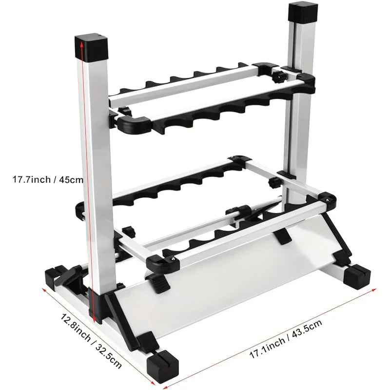 Aluminum Fishing Rack 12/24 Rod Capacity