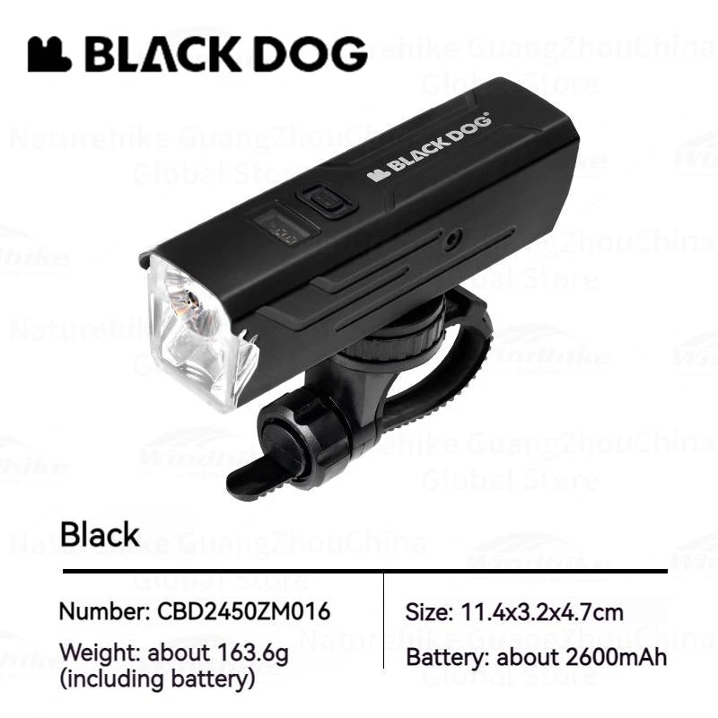 Naturehike BLACKDOG Bike Front Rear Light USB Rechargeable Waterproof Flashlight