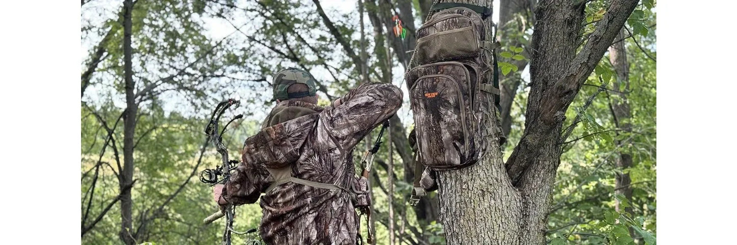 NEW VIEW Camo Bow Hunting Backpack for Men and Women, Saddle Hunting Back Pack with Bow Holder, Elk and Deer Hunting Bag