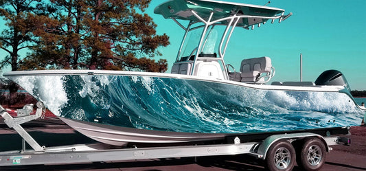 Waves Custom Boat Wrap