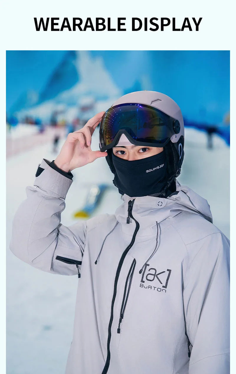 Horntour 2024 Skiing Helmet with Goggles Warm Helmet ABC+EPS High-Quality Ski Helmet Outdoor Sports Ski  Skateboard Helmet