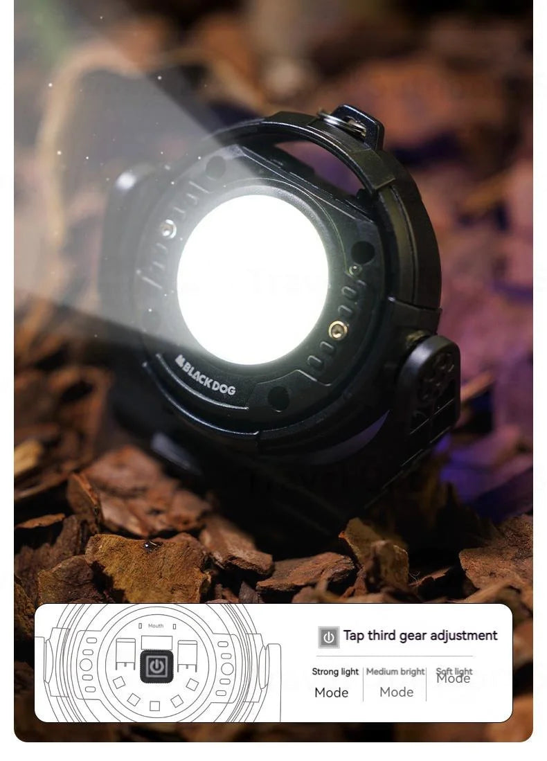 Naturehike Blackdog Camping Light Portable Type-C Rechargeable IPX3 Waterproof Life Emergency Light