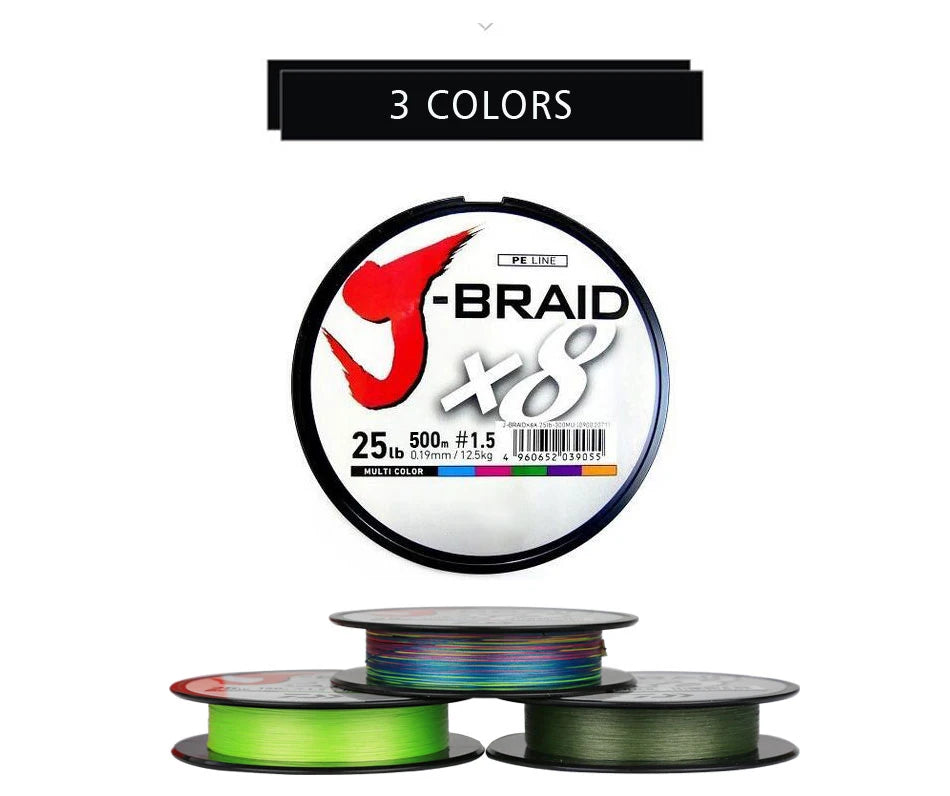 DAIWAPE 8 Braided Fishing Line - Length:500m/550yds, 30-80lb, Diameter:0.2-0.35mm Japan PE braided line J-Braid Line SEA FISHING