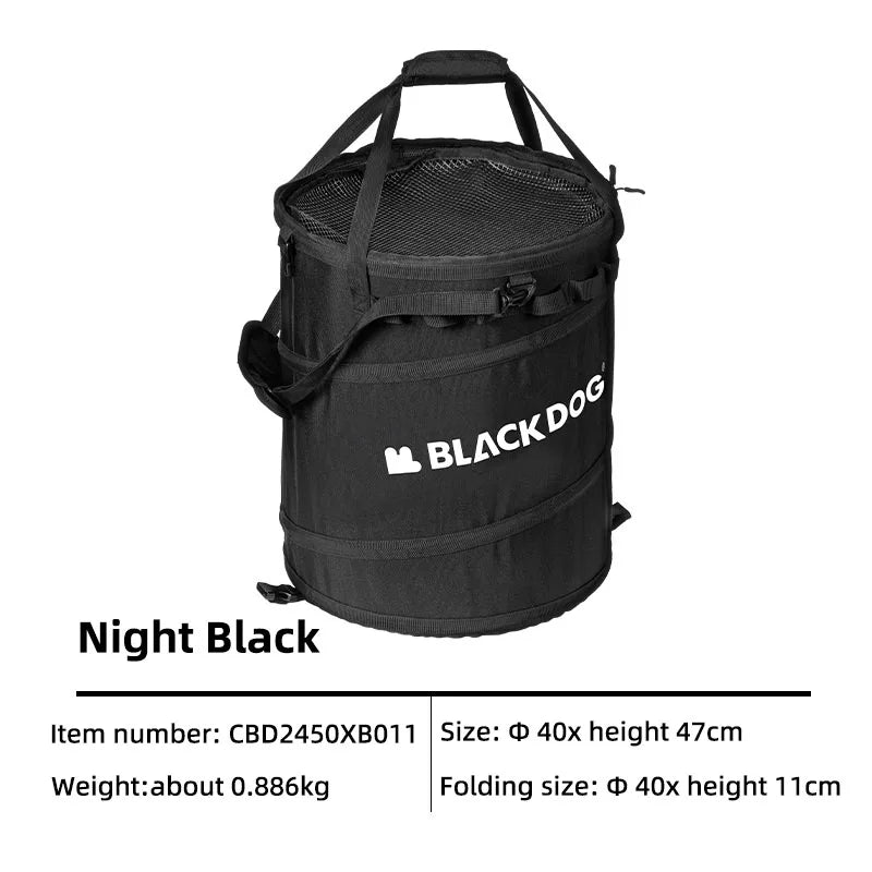 Blackdog Outdoor Camping Bucket Bag Portable Easy Folding Large Capacity Multi-functional Sundry Gear Storage Bag