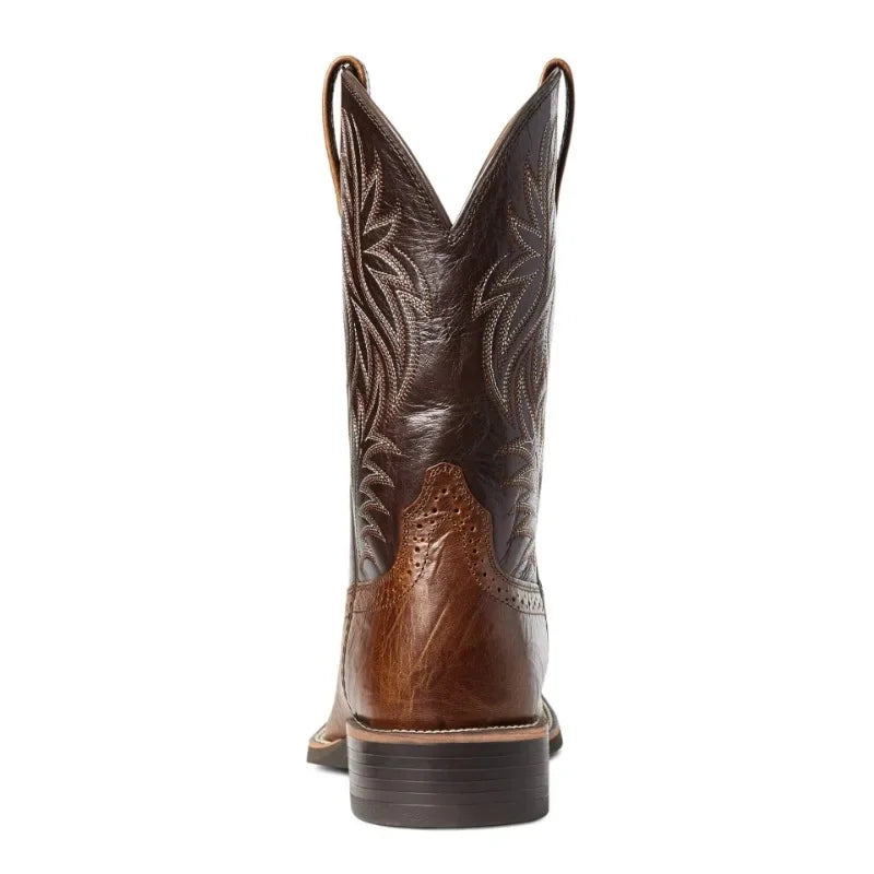 Men's High Roller Cowboy Boots Square Toe Pull Ons