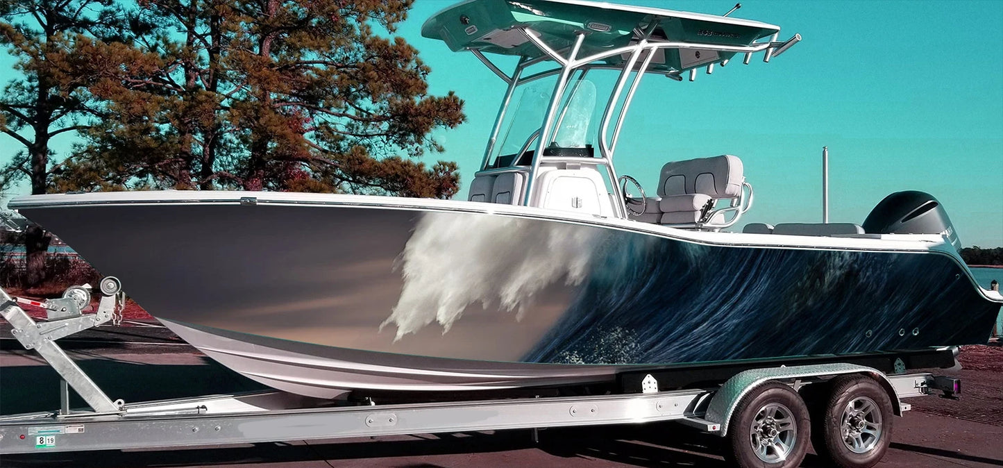 Waves Custom Boat Wrap