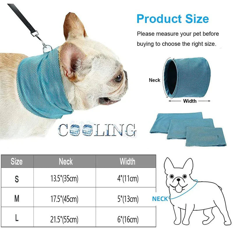 Dog Ice Cooling Bandana With Lead Attachment