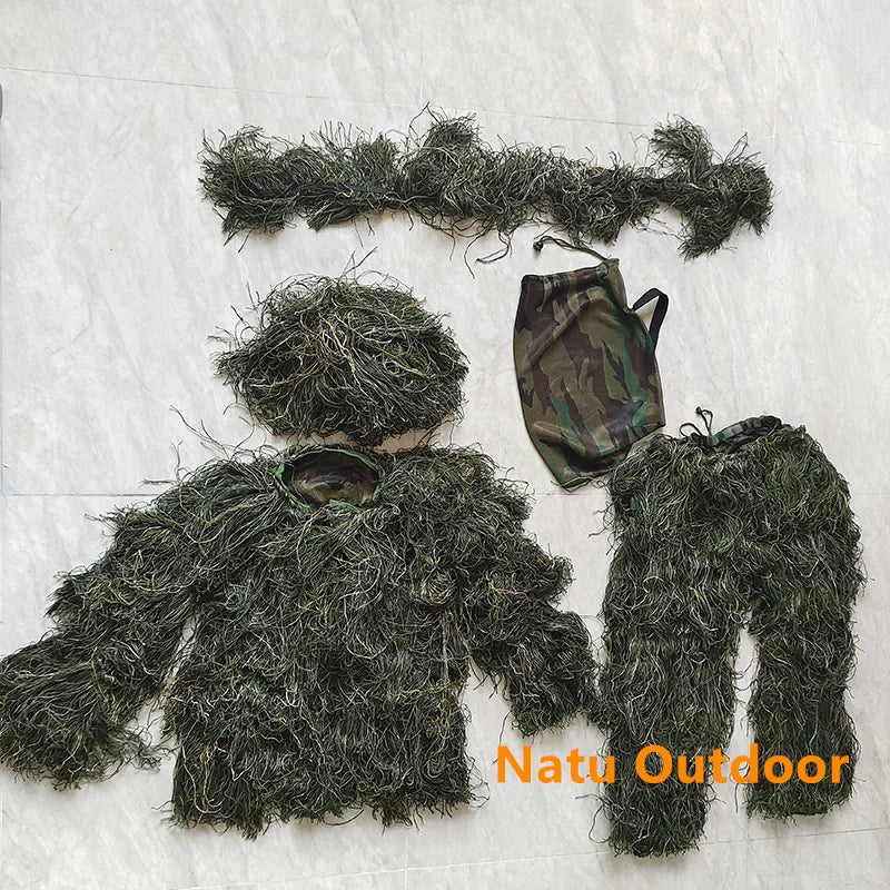 5pcs/set Camouflage Ghillie Suit Yowie Sniper