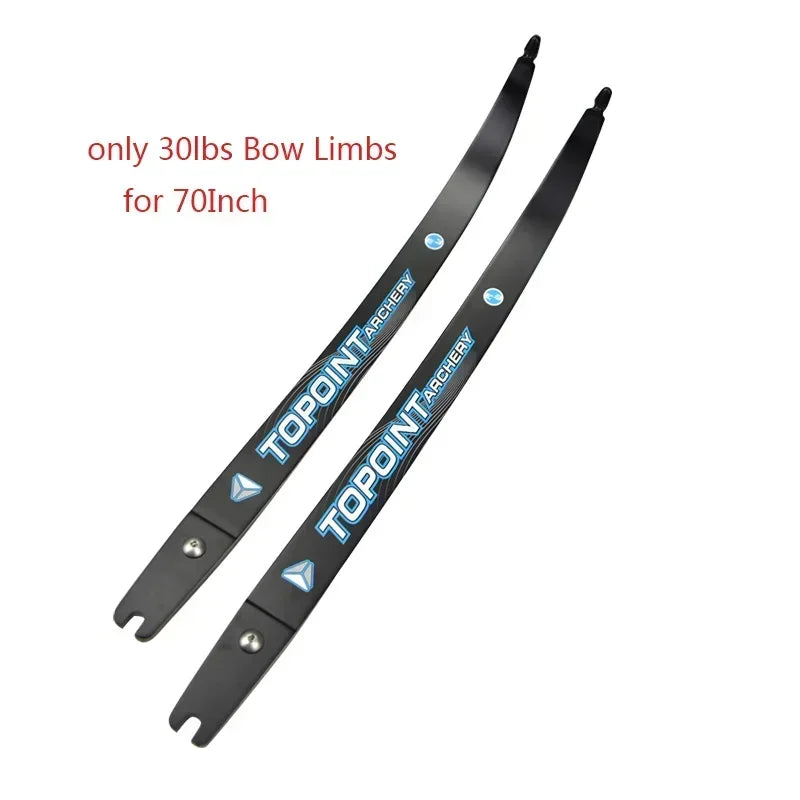 Archery Topoint 66/68/70inch ILF Recurve Bow 18-44lbs Right/Left Hand Magnesium-aluminum Alloy Bow Riser  Hunting Shooting