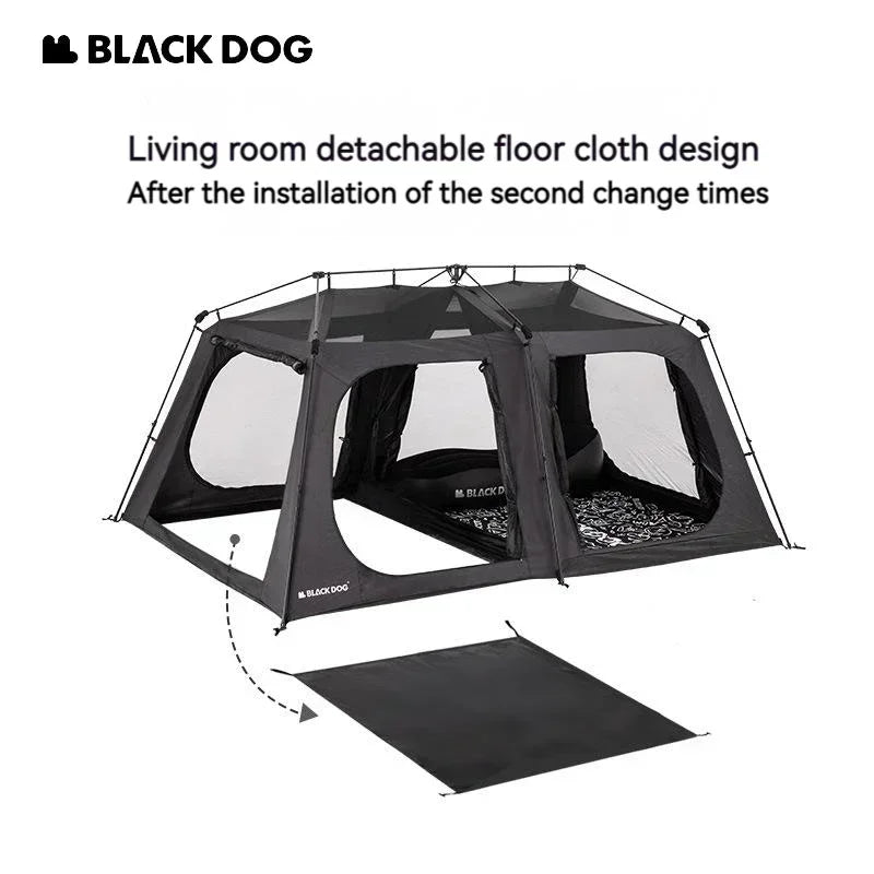 Naturehike BLACKDOG Cabin Tent Camping Automatic Family Tent for 5-8 People