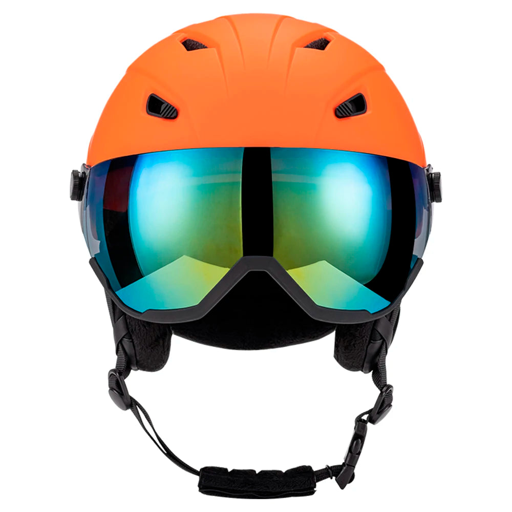 LIXADA Integrated Ski Helmet Men and Women Snowboard Helmet with Removable Visor Goggles Men and Women ‘s Snowboard Wear