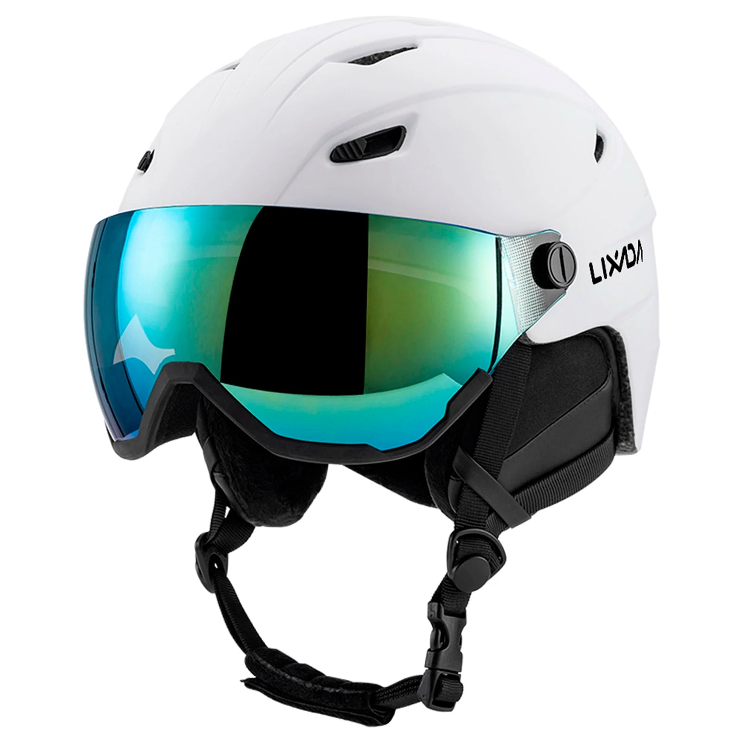 LIXADA Integrated Ski Helmet Men and Women Snowboard Helmet with Removable Visor Goggles Men and Women ‘s Snowboard Wear