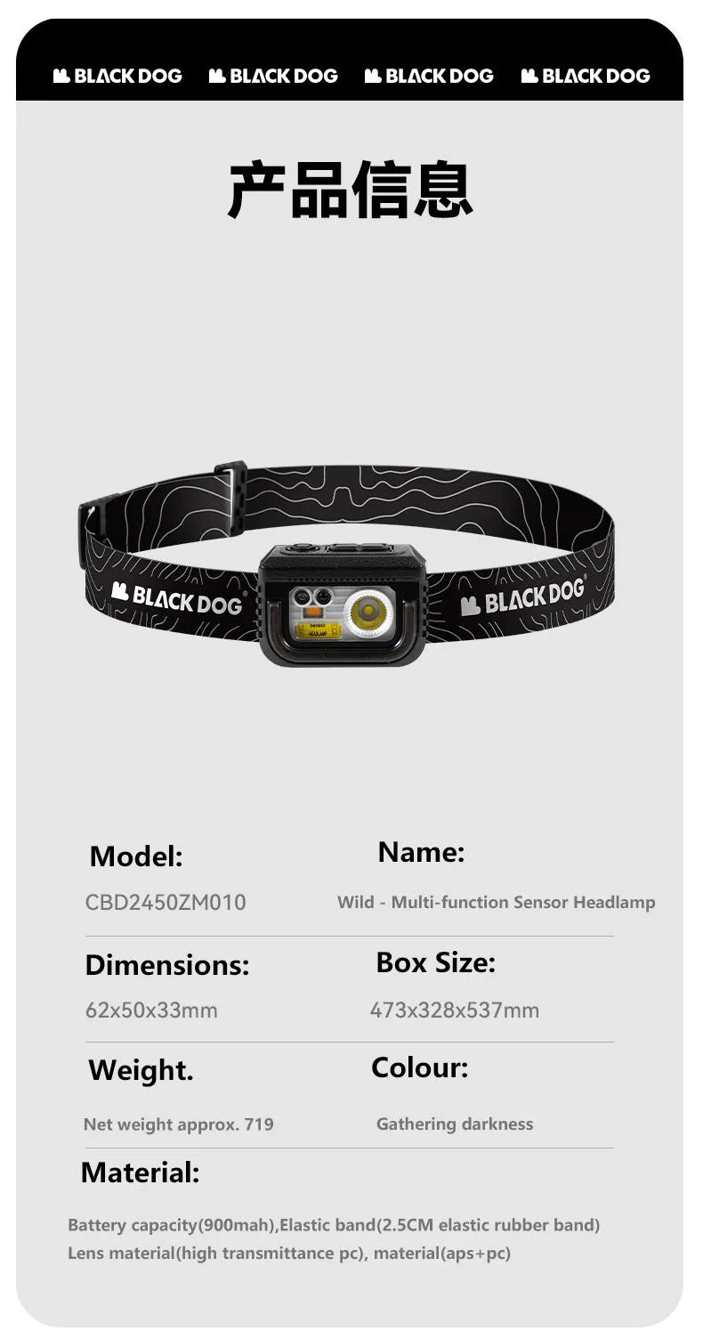 Blackdog Outdoor Waterproof Headlight