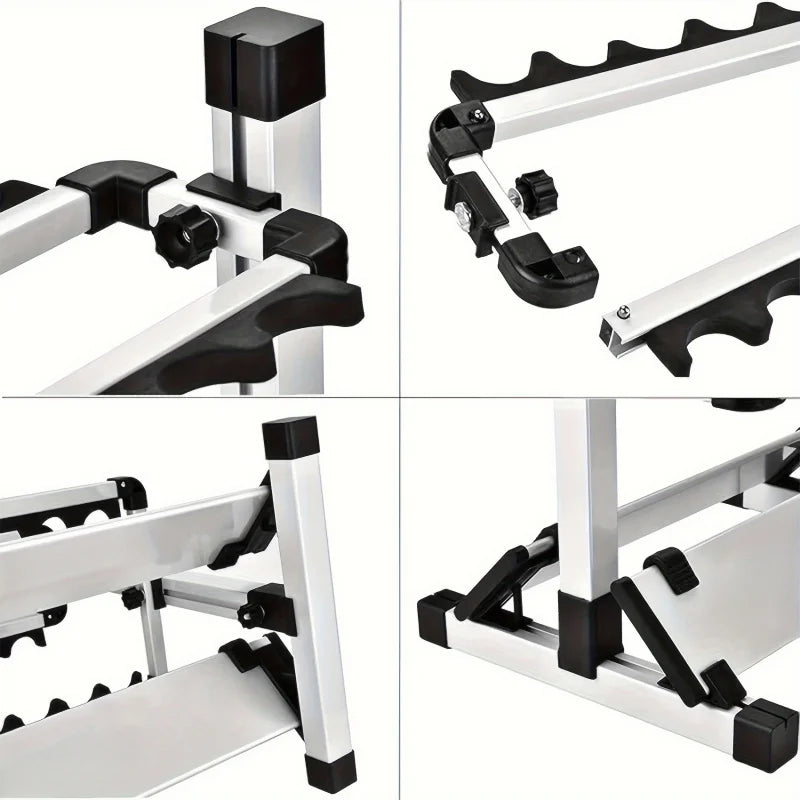 Aluminum Fishing Rack 12/24 Rod Capacity