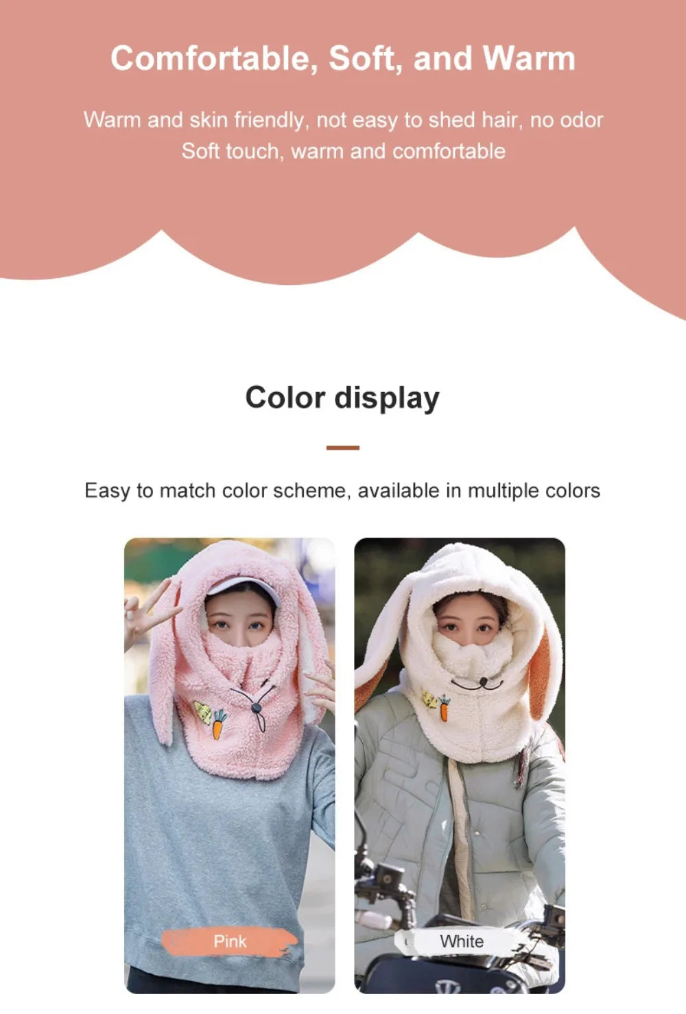 Animal Ear Ski Helmet Cover Bear Cat Ear Skiing Warmer Comfortable Soft Fleece Winter Warm Skiing Head Warmer Ski Accessories