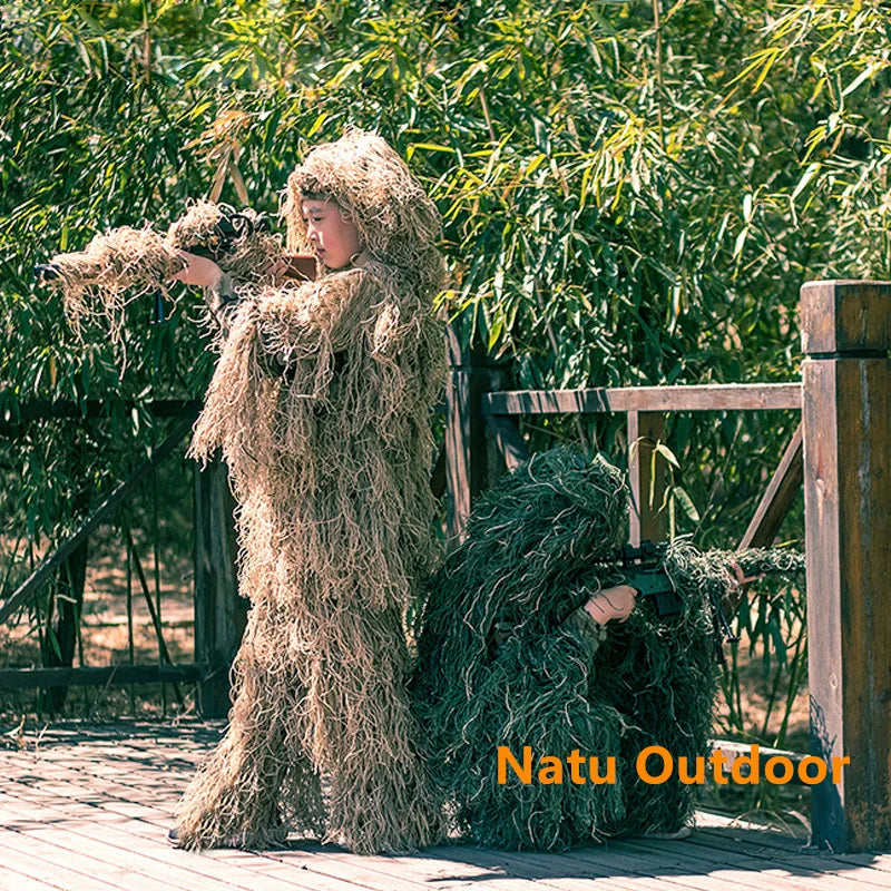 5pcs/set Camouflage Ghillie Suit Yowie Sniper