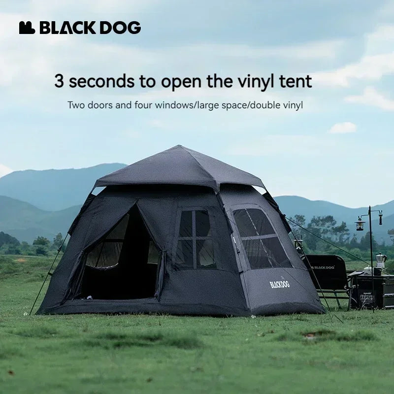 BLACK DOG 4-5people Waterproof Automatic One-touch Ultralight Portable Tent