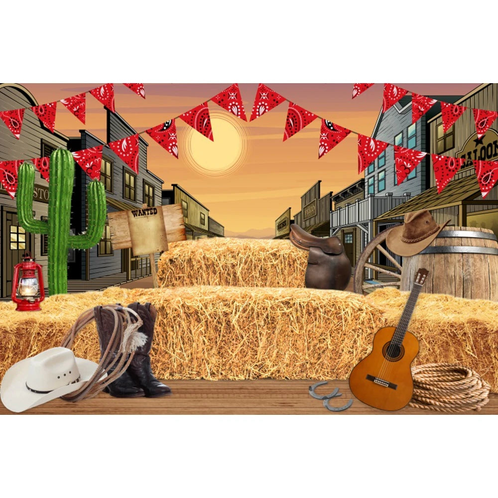 Western Cowboy Party Backdrops
