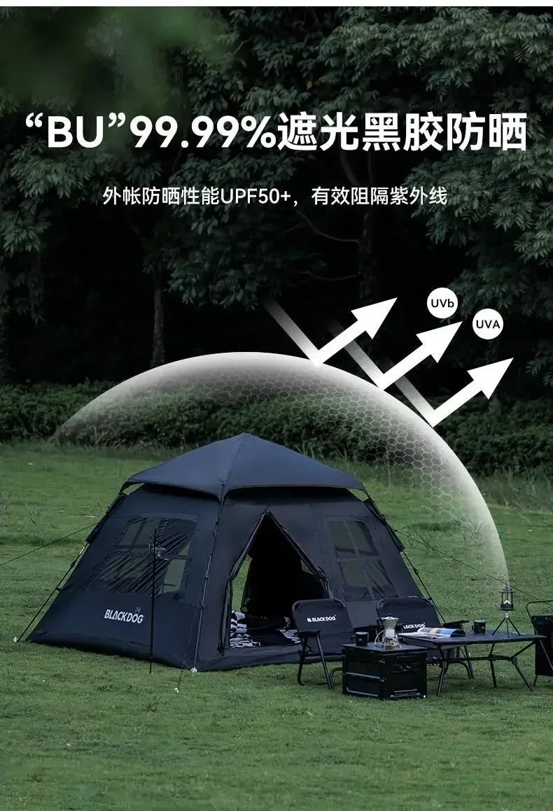 BLACK DOG 4-5people Waterproof Automatic One-touch Ultralight Portable Tent