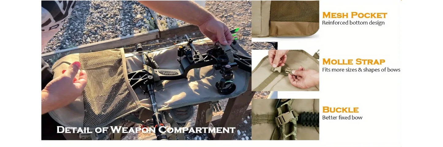 NEW VIEW Camo Bow Hunting Backpack for Men and Women, Saddle Hunting Back Pack with Bow Holder, Elk and Deer Hunting Bag