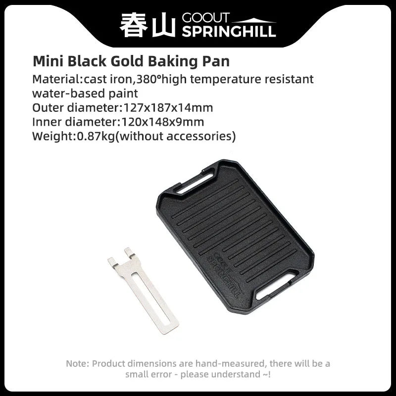 Mini Camping Grill Cast Iron Non-stick