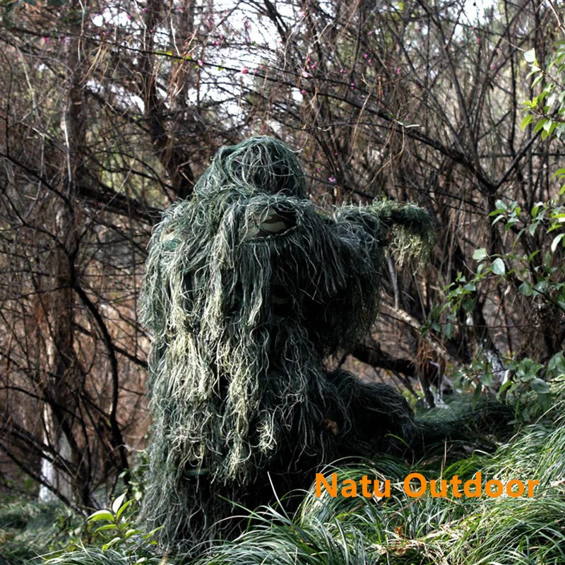 5pcs/set Camouflage Ghillie Suit Yowie Sniper