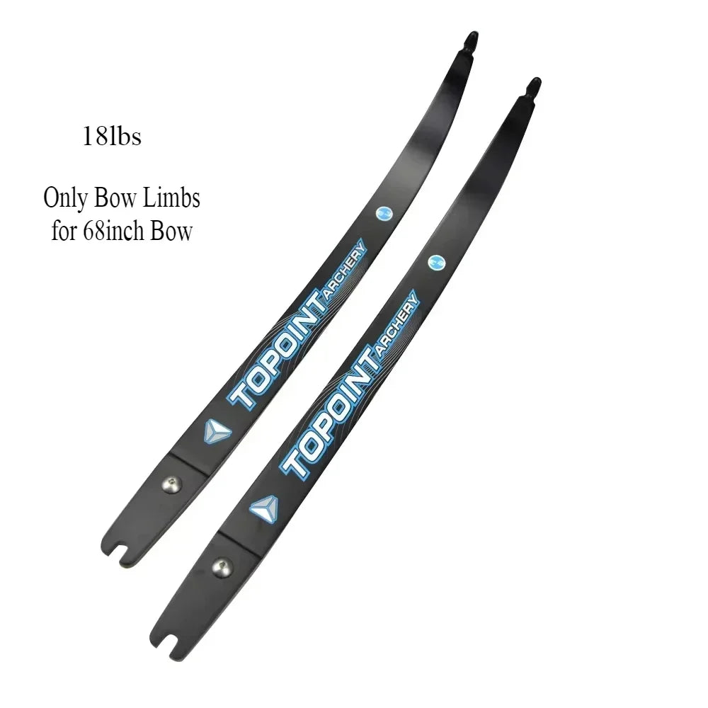 Archery Topoint 66/68/70inch ILF Recurve Bow 18-44lbs Right/Left Hand Magnesium-aluminum Alloy Bow Riser  Hunting Shooting