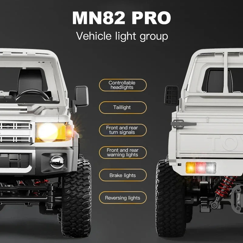 MN82S MN82 Pro Remote Controlled Climbing Off-road Vehicle 1:12 Full scale 4WD For Toyota LC79 Simulation RC Model Toy Rc Car