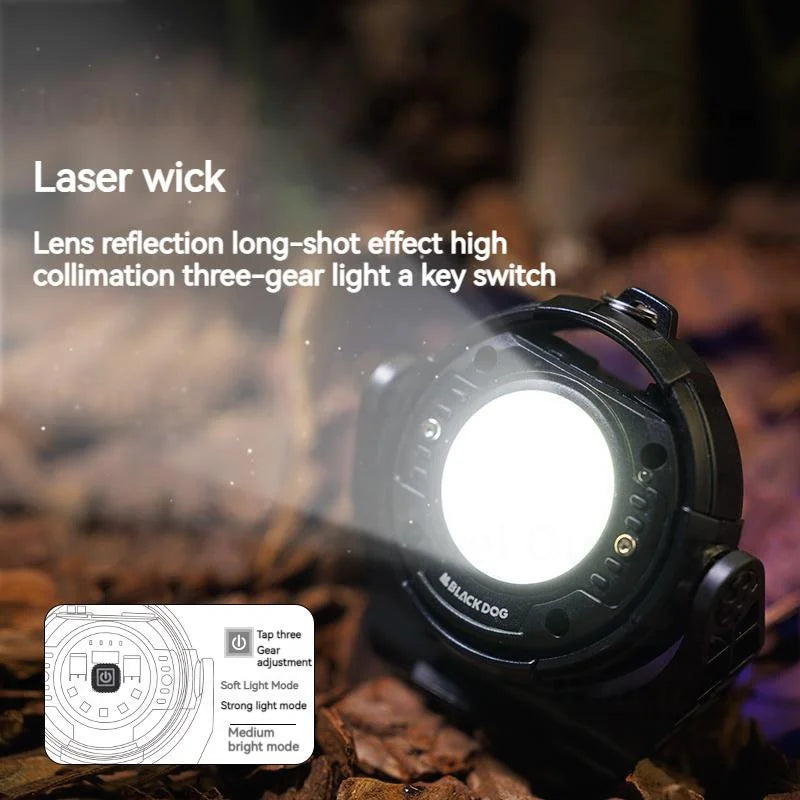 Naturehike Blackdog Camping Light Portable Type-C Rechargeable IPX3 Waterproof Life Emergency Light