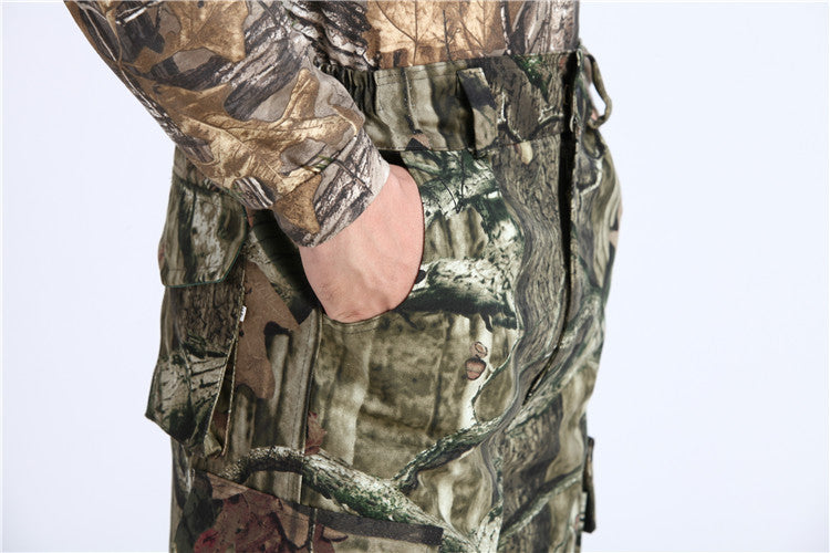 Spring Summer Bionic Camouflage Hunting Fishing Suit Outdoor Breathable Ghillie Suit Long Sleeve T-Shirt Wearable Jungle Suit